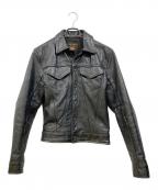 VANSONバンソン）の古着「DJCBレザージャケット」｜ブラック