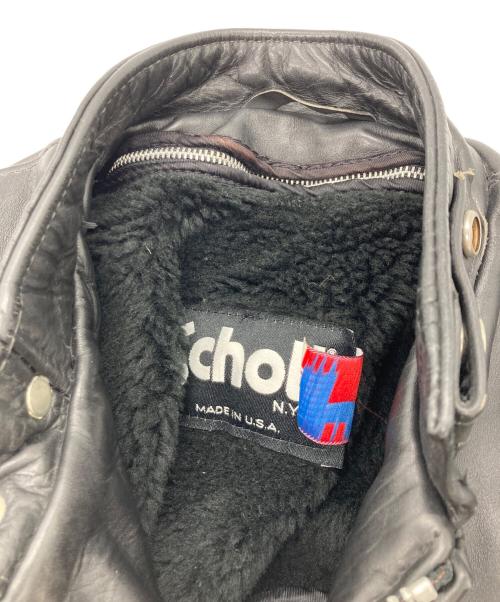 Schott（ショット）Schott (ショット) ボアライナー付きシングルライダースジャケット ブラック サイズ:36の古着・服飾アイテム