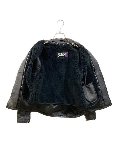 Schott（ショット）Schott (ショット) ボアライナー付きシングルライダースジャケット ブラック サイズ:36の古着・服飾アイテム