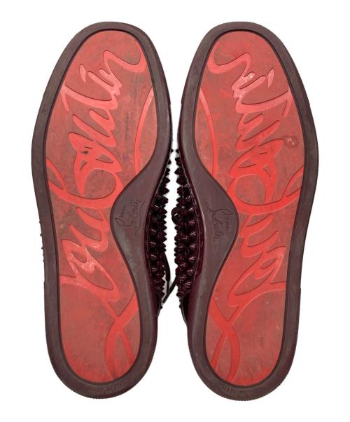 Christian Louboutin（クリスチャン・ルブタン）Christian Louboutin (クリスチャン・ルブタン) スタッズミッドスニーカー ブラウン サイズ:41の古着・服飾アイテム