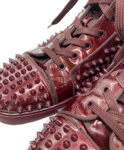 Christian Louboutin（クリスチャン・ルブタン）Christian Louboutin (クリスチャン・ルブタン) スタッズミッドスニーカー ブラウン サイズ:41の古着・服飾アイテム
