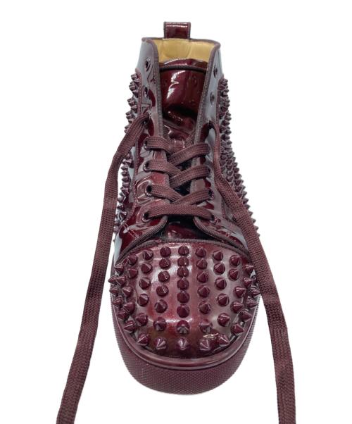 Christian Louboutin（クリスチャン・ルブタン）Christian Louboutin (クリスチャン・ルブタン) スタッズミッドスニーカー ブラウン サイズ:41の古着・服飾アイテム