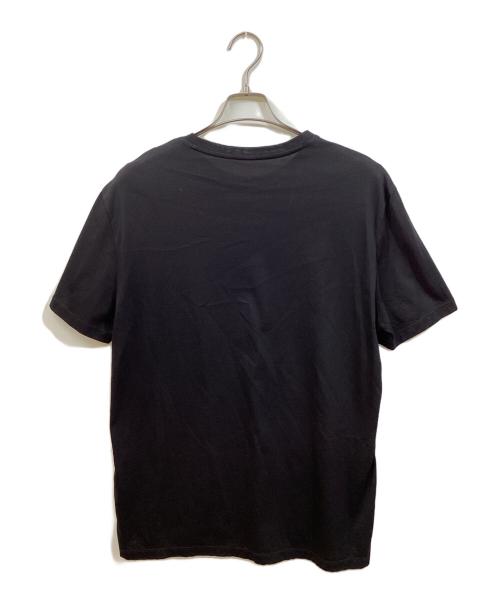 ARMANI EXCHANGE（アルマーニ エクスチェンジ）ARMANI EXCHANGE (アルマーニ エクスチェンジ) ゴールドロゴクルーネックTシャツ ブラック サイズ:Lの古着・服飾アイテム