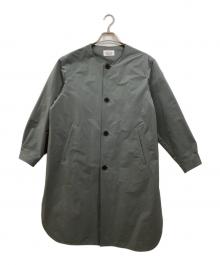 LE GLAZIK（ル グラジック）の古着「ポリエステルタフタ ノーカラーコート」｜グリーン