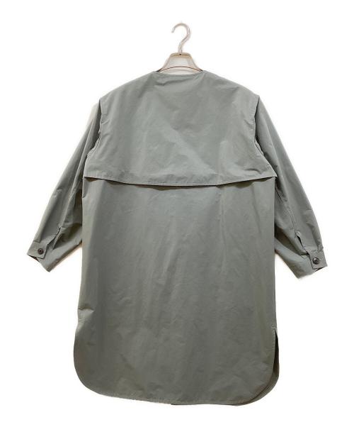 LE GLAZIK（ル グラジック）LE GLAZIK (ル グラジック) ポリエステルタフタ ノーカラーコート グリーン サイズ:36の古着・服飾アイテム