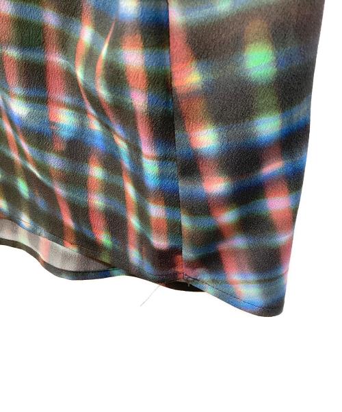 PS Paul Smith（ＰＳポールスミス）PS Paul Smith (ＰＳポールスミス) 転写プリントチェックシャツ ブラック サイズ:Lの古着・服飾アイテム