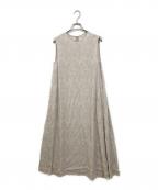 STEVEN ALANスティーブンアラン）の古着「JACQUARD FLARE DRESS」｜ベージュ