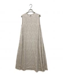 STEVEN ALAN（スティーブンアラン）の古着「JACQUARD FLARE DRESS」｜ベージュ