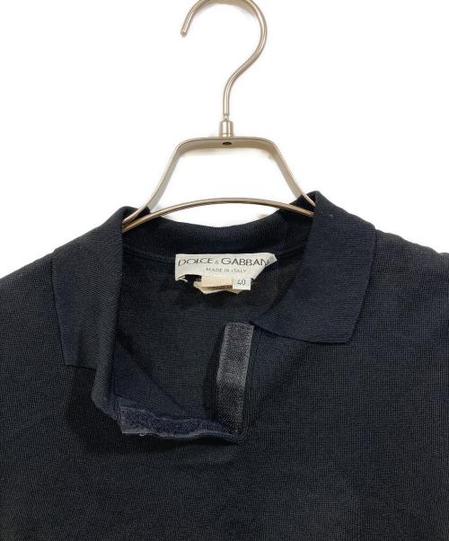 DOLCE & GABBANA（ドルチェ＆ガッバーナ）DOLCE & GABBANA (ドルチェ＆ガッバーナ) ポロシャツ ブラック サイズ:Lの古着・服飾アイテム
