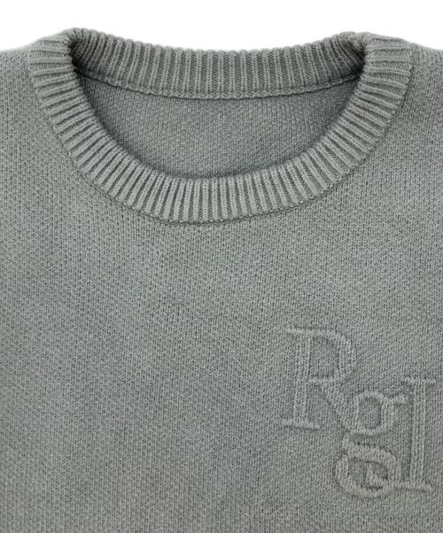 regleam（リグリーム）regleam (リグリーム) エンボスロゴニット グレー サイズ:FREEの古着・服飾アイテム