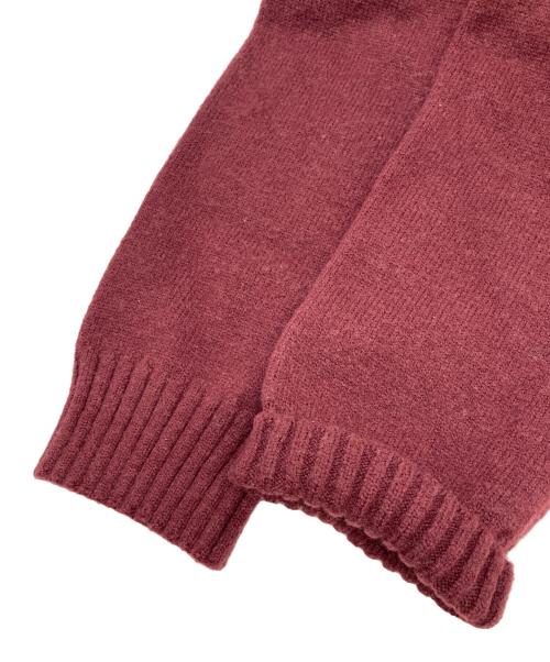 anuans（アニュアンス）anuans (アニュアンス) ニットレイヤードウェーブレースワンピース レッド サイズ:FREEの古着・服飾アイテム