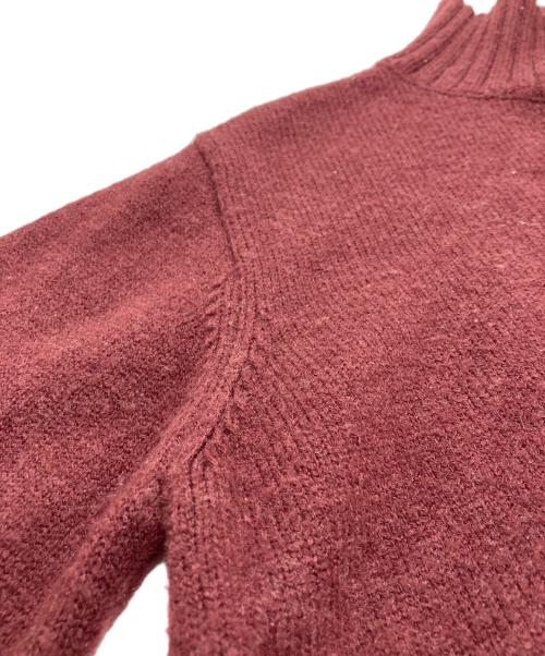 anuans（アニュアンス）anuans (アニュアンス) ニットレイヤードウェーブレースワンピース レッド サイズ:FREEの古着・服飾アイテム