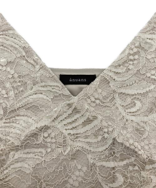 anuans（アニュアンス）anuans (アニュアンス) ニットレイヤードウェーブレースワンピース アイボリー サイズ:SIZE Freeの古着・服飾アイテム