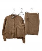 anuansアニュアンス）の古着「ウールカポックニットセット」｜ブラウン