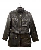 BANANA REPUBLICバナナリパブリック）の古着「レザーコート」｜ブラック