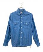 SUGAR CANEシュガーケーン）の古着「VAT DYE CHAMBRAY WORK SHIRT」｜インディゴ