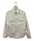 SUGAR CANEシュガーケーン）の古着「WHITE CHAMBRAY WORK SHIRT」｜アイボリー