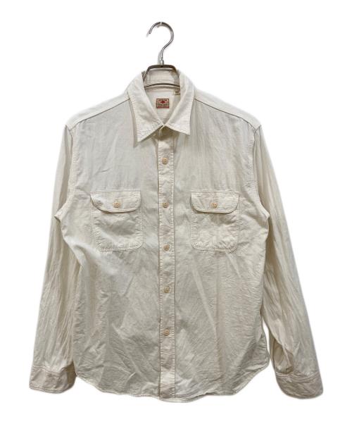 SUGAR CANE（シュガーケーン）SUGAR CANE (シュガーケーン) WHITE CHAMBRAY WORK SHIRT アイボリー サイズ:Lの古着・服飾アイテム