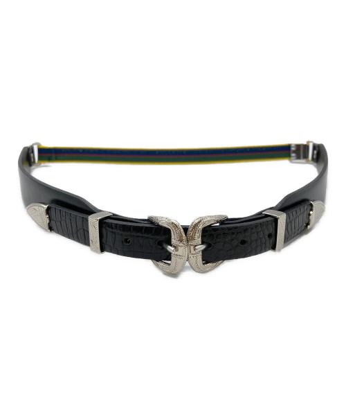 TOGA ARCHIVES（トーガアーカイブス）TOGA ARCHIVES (トーガアーカイブス) レザーナイロンウエスタンベルト ブラックの古着・服飾アイテム