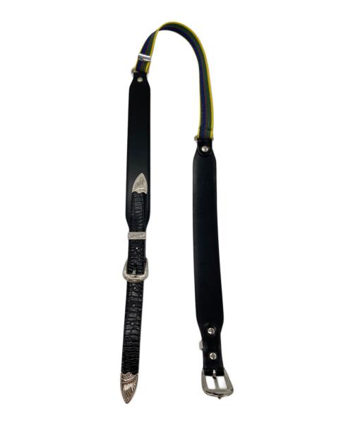 TOGA ARCHIVES（トーガアーカイブス）TOGA ARCHIVES (トーガアーカイブス) レザーナイロンウエスタンベルト ブラックの古着・服飾アイテム