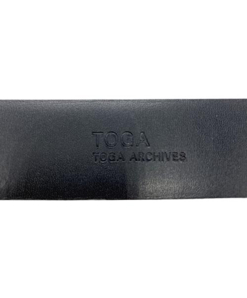 TOGA ARCHIVES（トーガアーカイブス）TOGA ARCHIVES (トーガアーカイブス) レザーナイロンウエスタンベルト ブラックの古着・服飾アイテム