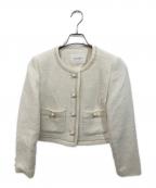 Rirandtureリランドチュール）の古着「ツイードクロップドジャケット」｜ホワイト