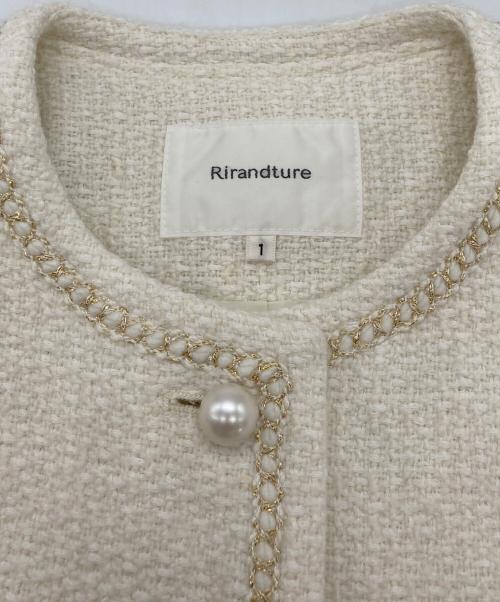 Rirandture（リランドチュール）Rirandture (リランドチュール) ツイードクロップドジャケット ホワイト サイズ:SIZE Sの古着・服飾アイテム