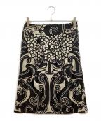 VIVIENNE TAMヴィヴィアンタム）の古着「総柄スカート」｜ブラック×ホワイト