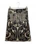 VIVIENNE TAM（ヴィヴィアンタム）の古着「総柄スカート」｜ブラック×ホワイト