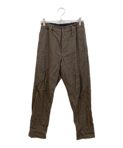 MHL（エムエイチエル）MHL (エムエイチエル) WOOL COTTON DRILL イージーパンツ ブラウンの古着・服飾アイテム