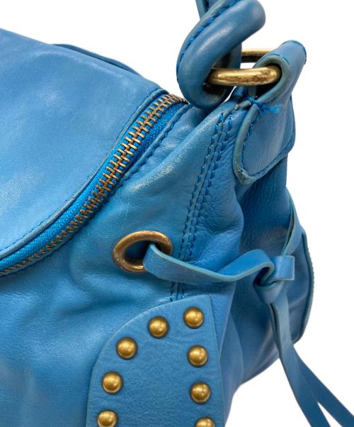 hype（ハイプ）hype (ハイプ) スタッズデザインワンショルダーバッグ ブルーの古着・服飾アイテム