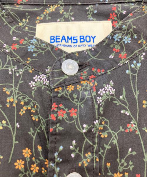 BEAMS BOY（ビームスボーイ）BEAMS BOY (ビームスボーイ) リバティスタンドカラーロングスリーブワンピース ブラウン サイズ:FREEの古着・服飾アイテム