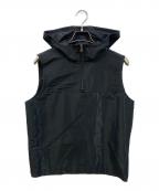 MONSIEUR NICOLEムッシュニコル）の古着「ヴィンテージ光沢ベスト」｜ブラック