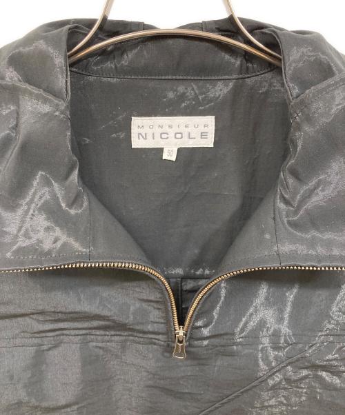 MONSIEUR NICOLE（ムッシュニコル）MONSIEUR NICOLE (ムッシュニコル) ヴィンテージ光沢ベスト ブラック サイズ:50の古着・服飾アイテム