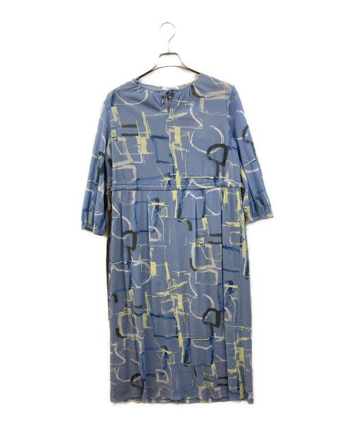 MORABITO（モラビト）MORABITO (モラビト) 総柄ワンピース ブルー サイズ:SIZE 38の古着・服飾アイテム