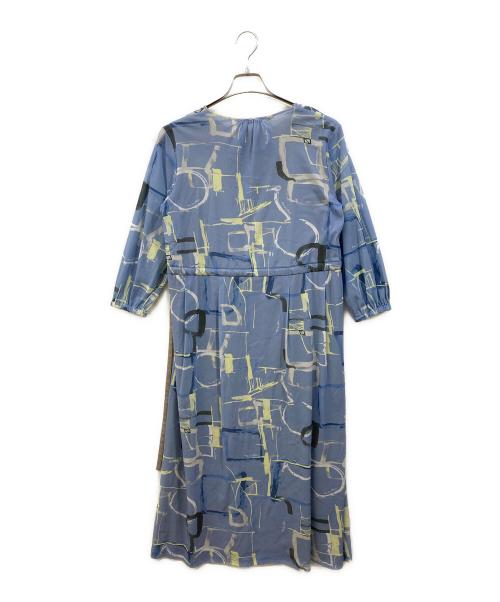 MORABITO（モラビト）MORABITO (モラビト) 総柄ワンピース ブルー サイズ:SIZE 38の古着・服飾アイテム