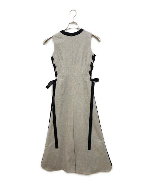 Snidel（スナイデル）Snidel (スナイデル) サイドプリーツバイカラーワンピース グレー サイズ:Sの古着・服飾アイテム