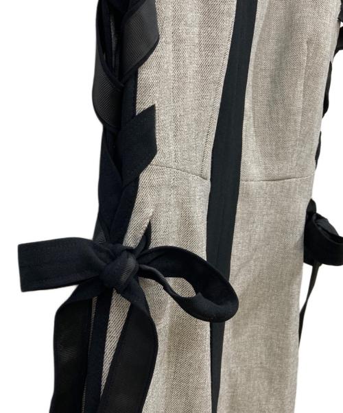 Snidel（スナイデル）Snidel (スナイデル) サイドプリーツバイカラーワンピース グレー サイズ:Sの古着・服飾アイテム