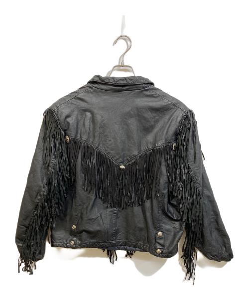 Reed Sportswear（リードスポーツウェア）Reed Sportswear (リードスポーツウェア) フリンジレザージャケット ブラック サイズ:サイズ表記無しの古着・服飾アイテム
