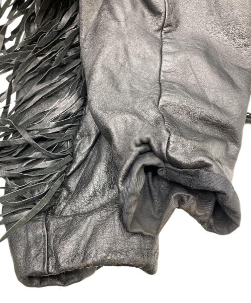 Reed Sportswear（リードスポーツウェア）Reed Sportswear (リードスポーツウェア) フリンジレザージャケット ブラック サイズ:サイズ表記無しの古着・服飾アイテム