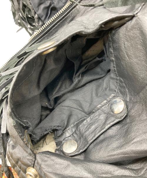 Reed Sportswear（リードスポーツウェア）Reed Sportswear (リードスポーツウェア) フリンジレザージャケット ブラック サイズ:サイズ表記無しの古着・服飾アイテム