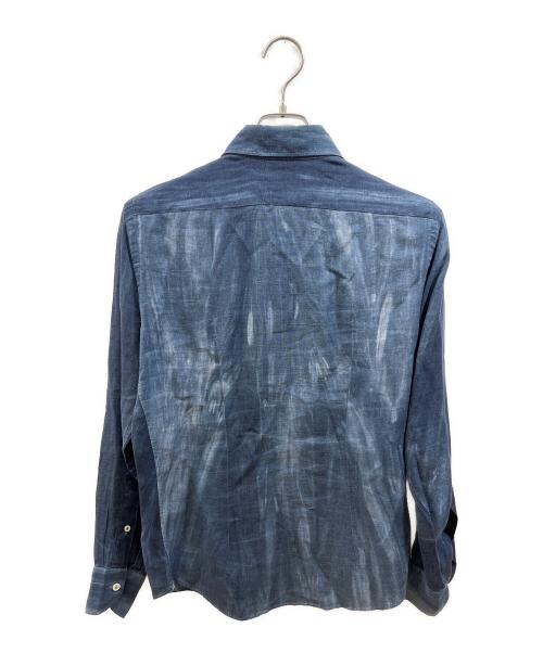 giannetto（ジャンネット）giannetto (ジャンネット) リネンタイダイシャツ ネイビー サイズ:Sの古着・服飾アイテム