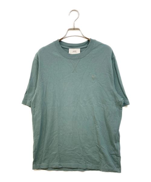 ami（アミ）ami (アミ) オーガニックコットン ヘビージャージー Tシャツ グリーン サイズ:XXSの古着・服飾アイテム