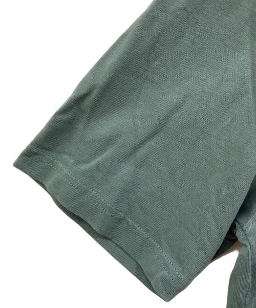 ami（アミ）ami (アミ) オーガニックコットン ヘビージャージー Tシャツ グリーン サイズ:XXSの古着・服飾アイテム