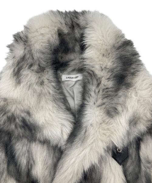 LAGUA GEM（ラグアジェム）LAGUA GEM (ラグアジェム) FAUX ファーコート グレー サイズ:Sの古着・服飾アイテム