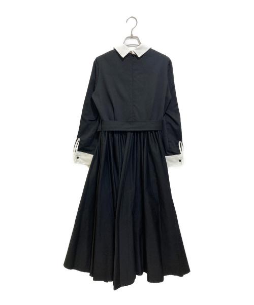 foufou（フーフー）foufou (フーフー) THE DRESS double cuffs bicolor one piece ブラック サイズ:Sの古着・服飾アイテム