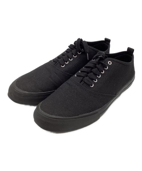 COMME des GARCONS HOMME（コムデギャルソン オム）COMME des GARCONS HOMME (コムデギャルソン オム) ブラックキャンバススニーカー ブラック サイズ:26の古着・服飾アイテム
