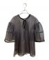 CLANE (クラネ) VELOR PIPNIG SHEER BLOUSE ブラック サイズ:1：4000円