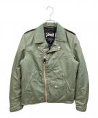 Schottショット）の古着「ナイロンライダースジャケット」｜グリーン