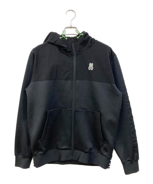 Psycho Bunny（サイコ バニー）Psycho Bunny (サイコ バニー) HERVEY ダンボールニット ジップパーカ ブラック サイズ:SIZE Mの古着・服飾アイテム
